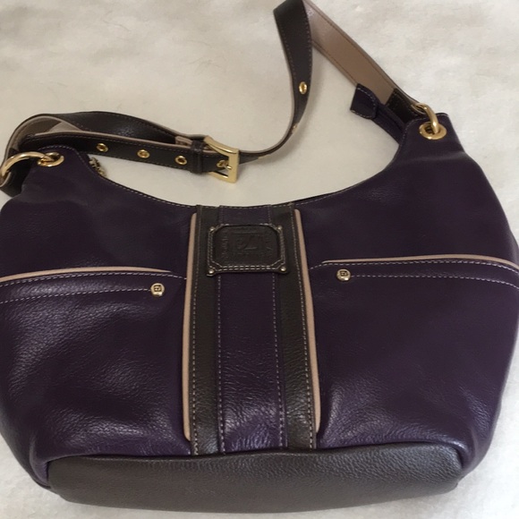 Stone Mountain Accessories Handbags - Deep purple leather Stone Mountain hobo bag VGUC